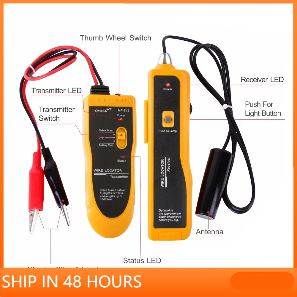 

Noyafa NF-816 Underground Cable Tracker Anti-Interference Cable Tester Professional Cable Finder Network Tools
