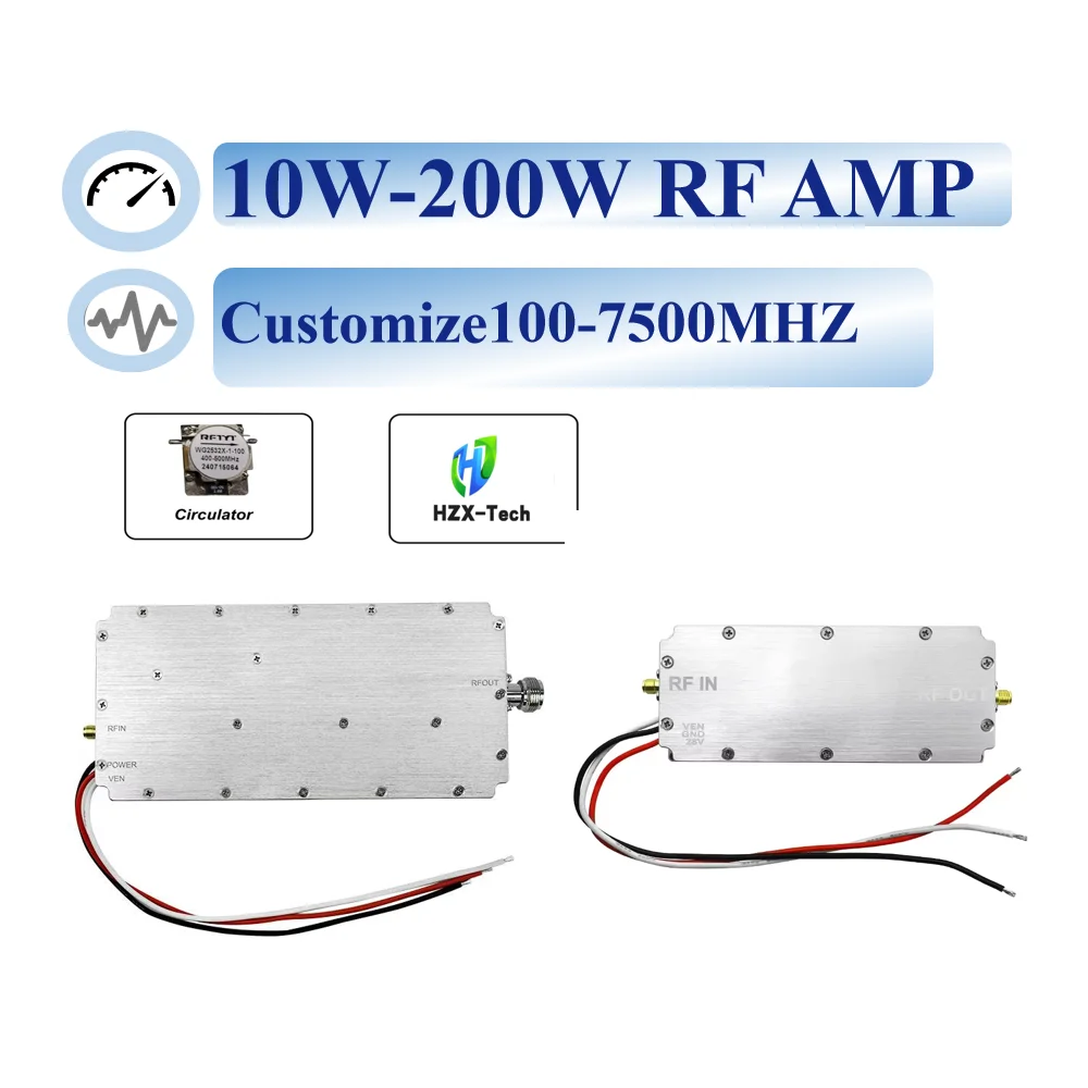 PA 10-200W 맞춤형 전력 확장형 RF 전력 증폭기 A mp L FIER 모드 28V 47dbm PA 신호 증폭 아마추어 무선 액세서리