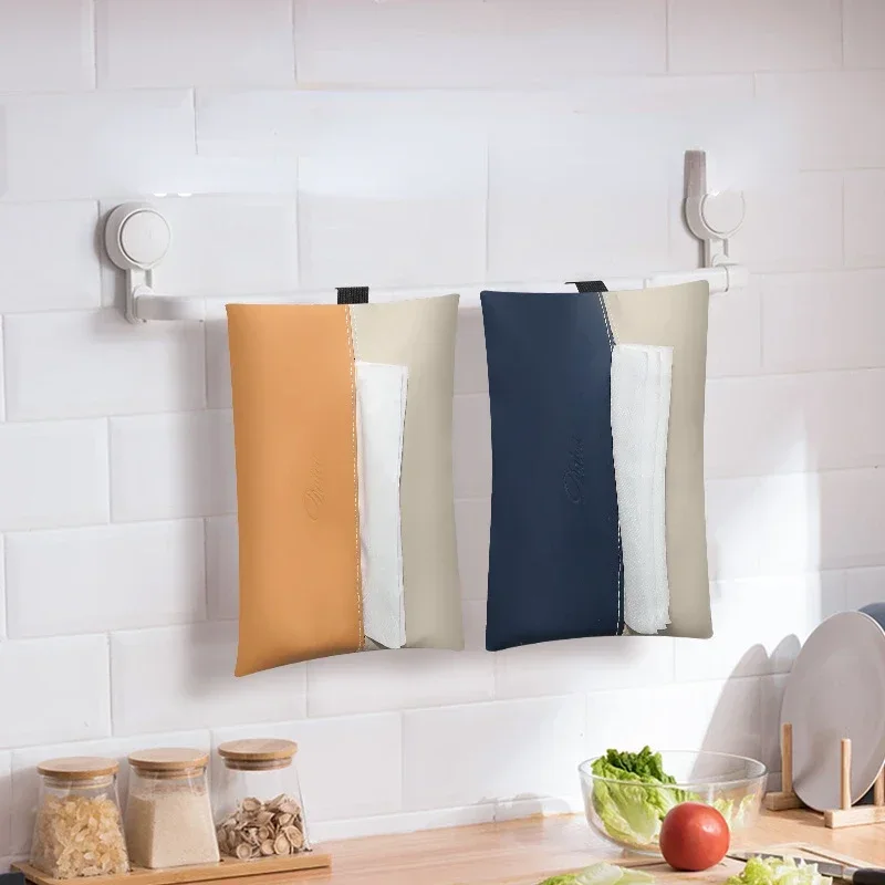 

Fixed tissue box, high-end and soft leather suction box, car interior supplies, multifunctional tissue bag