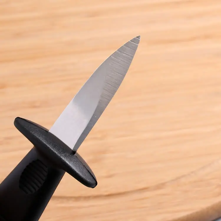 Shell Opener for Oyster Knife, Scallop Snail Device, Multi-use Pry Knives, Plastic Black Handle,