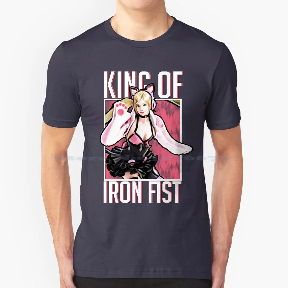 King Of Iron Fist-Lucky T Shirt 100% Cotone Tee Tekken Fighting Game Comunità Fgc King Iron Fist Devil Tournament 7 Tag Gym