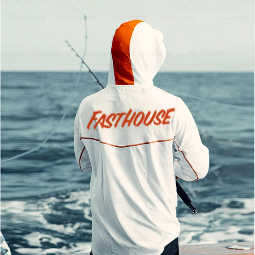 Description Picture 5 of itemSummer Men's Hooded Long Sleeve Performance Fishing Shirts Jersey For Fishing UV Hoodies Clothing Camiseta De Pesca Tops