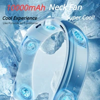 Portable Neck Fan 10000mAh Rechargeable Fan Mini 3-Speeds Large Wind Outdoor Silent Electric Ventilador for Home Camping Outdoor 2