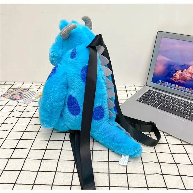 Disney Sully with Monsters Inc Mike Cosplay Double Strap Plush Backpack  Anime Cartoon Sulley James P. Sullivan Bookbag - AliExpress