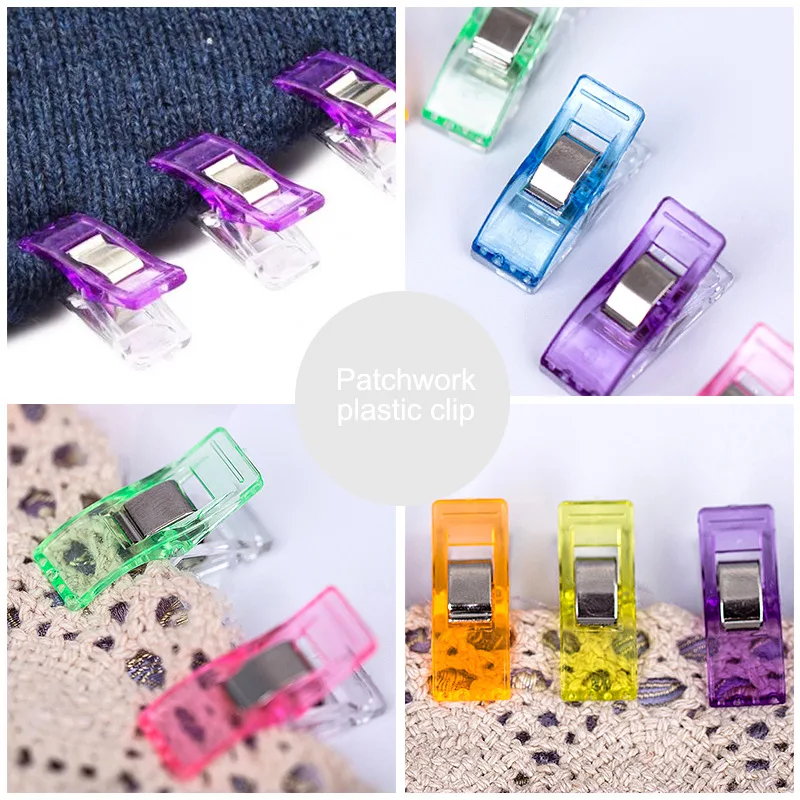 Sewing Clips Garment Clips Plastic Clips 50Pcs Multipurpose Sewing Clips Colorful Clips Plastic Clip Storage Positioning Quilting for Fabric Sewing Craft