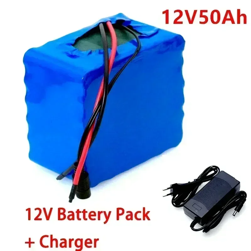 

New Portable 3S12P 12V 50Ah 50000mAh Rechargeable Li-Ion Battery, For LED Lamp Light Backup Powe Etc + 12.6v 3A Charger