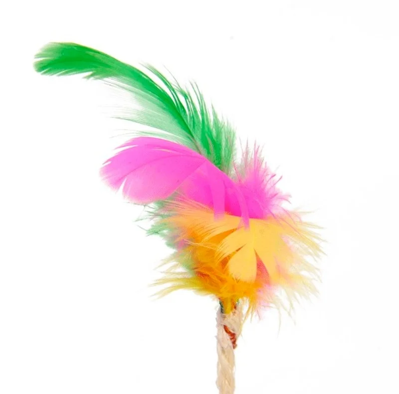 1pc Natural Sisal Ball Toy for Cat Scottish Fold Persian Cat Feather Ball Toys Tease Cat Sisal Toy Pet Products