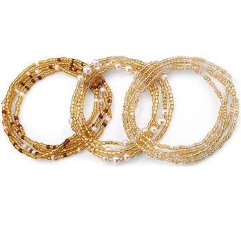Waist Beads for Women Belly Beads Elastic Chain African Waist Chains Set for Women Body Jewelry Bikini Summer Jewelry Chains 1