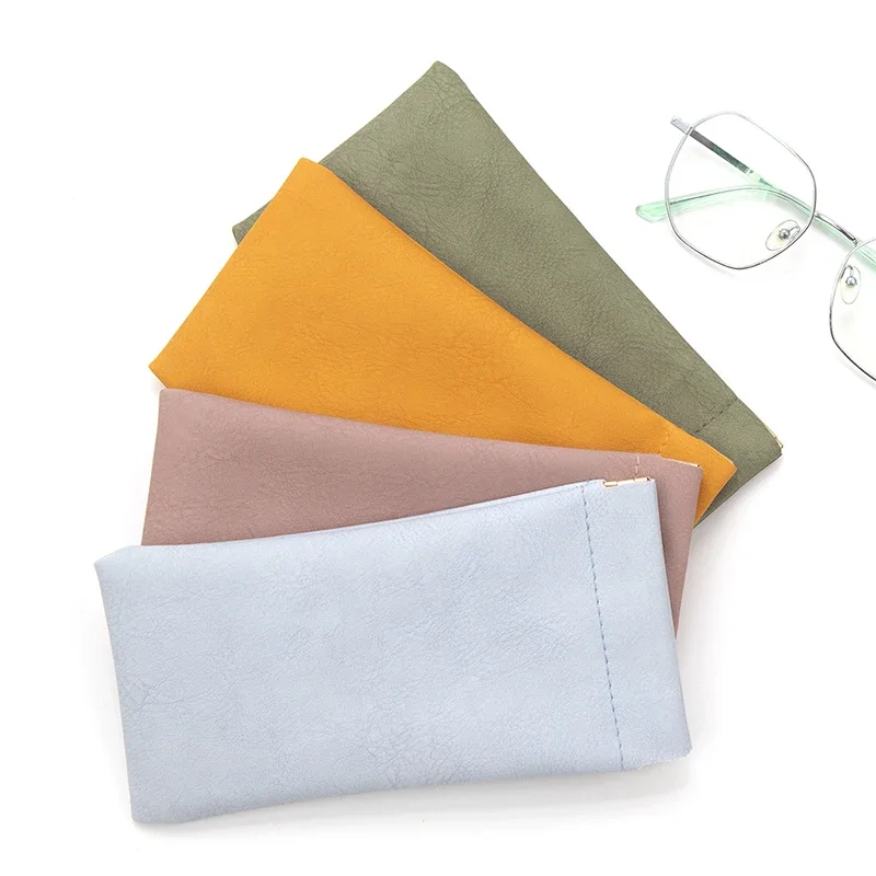 

1PC Soft PU Leather Sunglasses Glasses Storage Bag Automatic Closed Reading Case Sun Glasses Pouch Unisex Eyewear Accessories