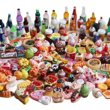 1:6 Miniature Dollhouse Food Supermarket Mini Snack Simulation Cake Wine Drink for Blyth BJD Doll Kitchen Accessories Toy