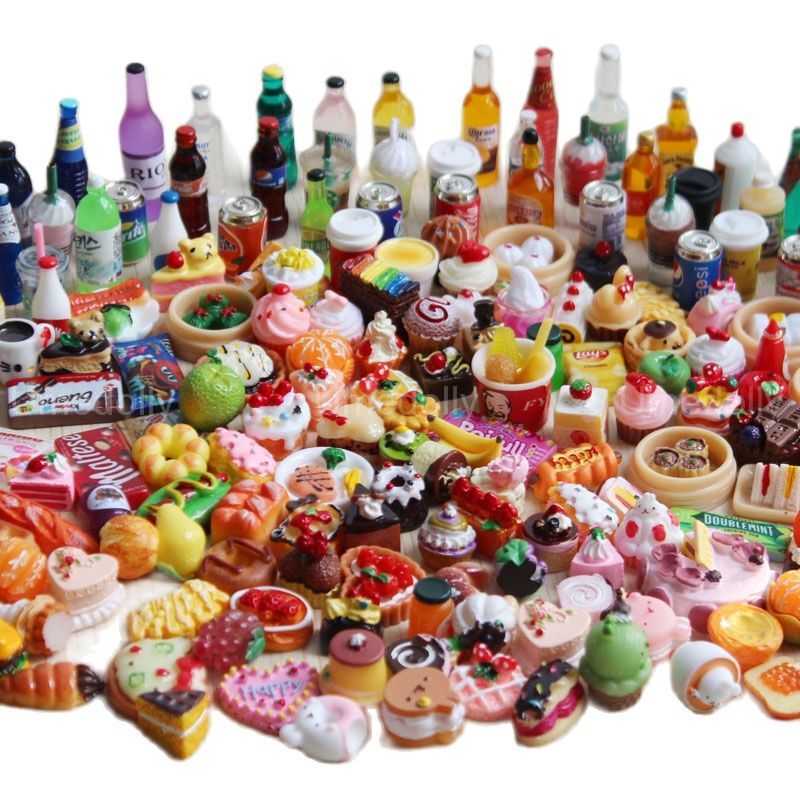 1:6 Miniature Dollhouse Food Supermarket Mini Snack Simulation Cake Wine Drink for Blyth BJD Doll Kitchen Accessories Toy