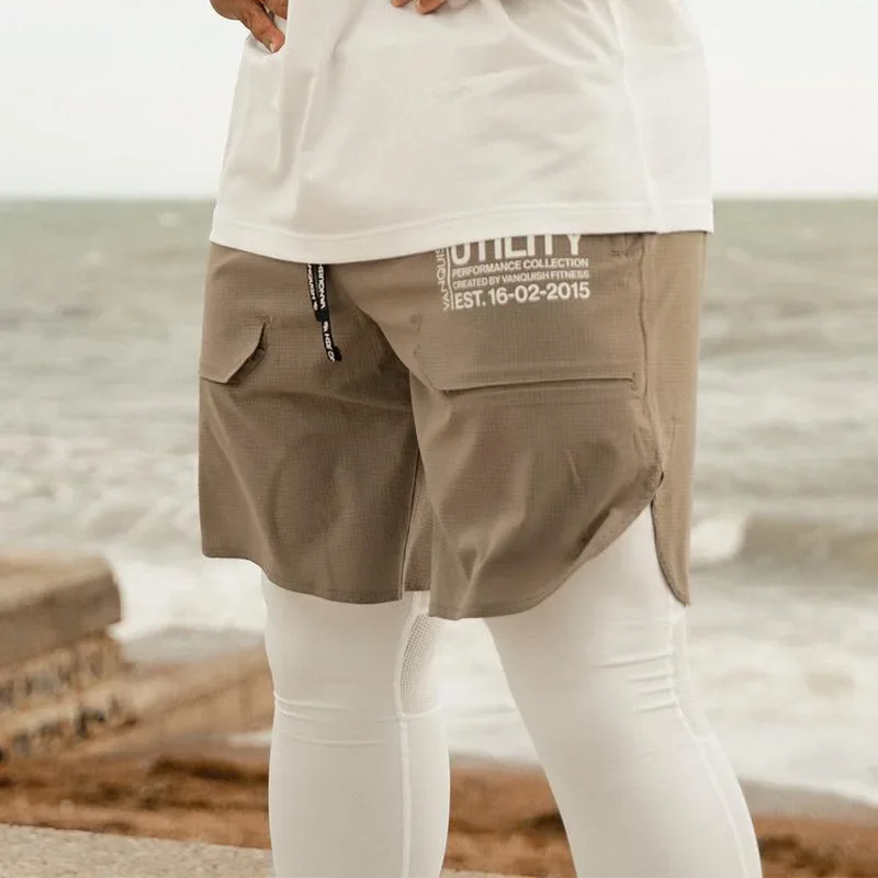 New Men's Summer Sports Casual Basketball Shorts Running Training Clothes Five-Quarter Pants Skateboard Sportswear