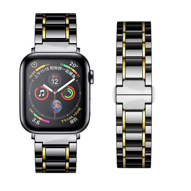 Elegant Ceramic Metal Watch Strap Replacement Bracelet Wristband