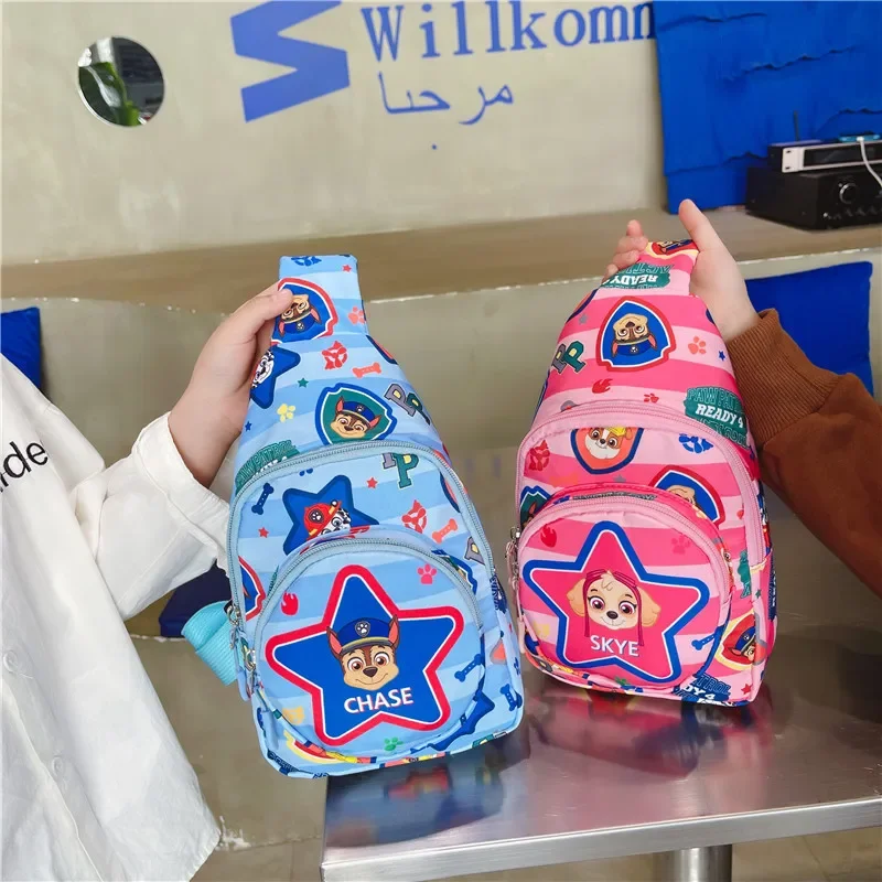 Paw Patrol Child Anime Chest Pack Borsa A Tracolla Pat Patrouille Chase Skye Rescue Dog Boy Girl Cartoon Portamonete Da Viaggio All'Aperto