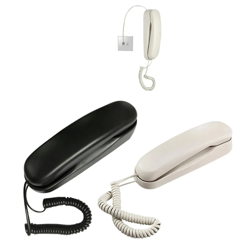 Corded Wall Phone, Trimline Phone for Hotel, Landline Wall