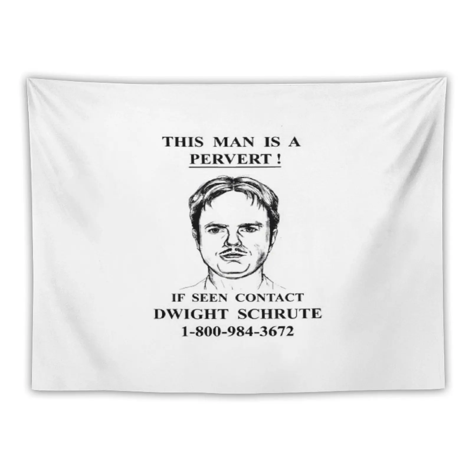 

This Man is a Pervert - The Office Tapestry Hanging Wall Aesthetic Room Decoration Tapestry