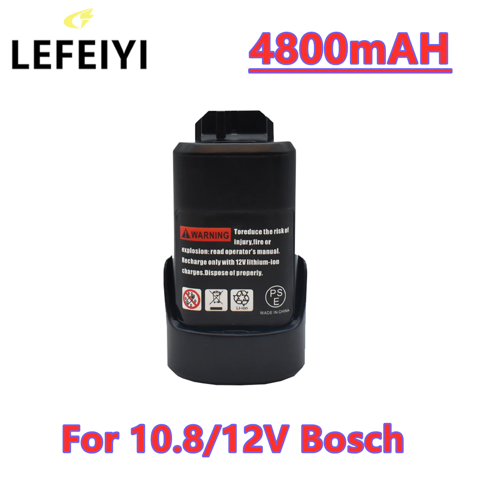 Batteria Ricaricabile Agli Ioni Di Litio Lefeiyi 4.8Ah 10.8V 12V Sostituire Per Trapano Avvitatore Elettrico A Batteria Bosch Bat411 Bat412 Bat