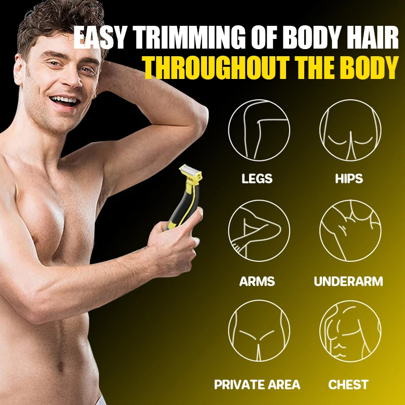 Xiaomi Electric Shaver Full Body Washable Wet and Dry Shaver USB Rechargeable T-Shaped Portable Trimmer Unisex Hair Trimmer Gift 6