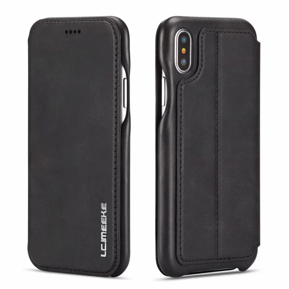 Ultrathin Magnetic Leather Wallet Card Flip Case