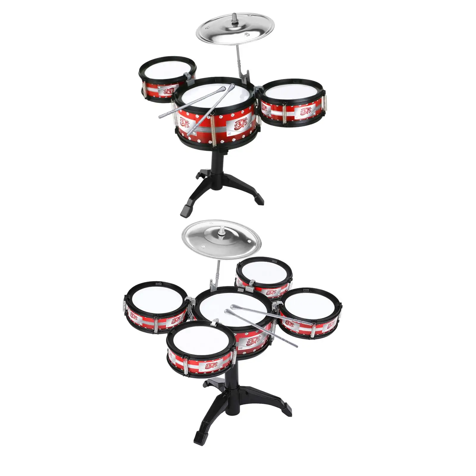 Beginners Kids Drum Set Musical Instrument Toys Educational Toys Toddlers Jazz Drum Set Kids Kindergarten Girls Boys
