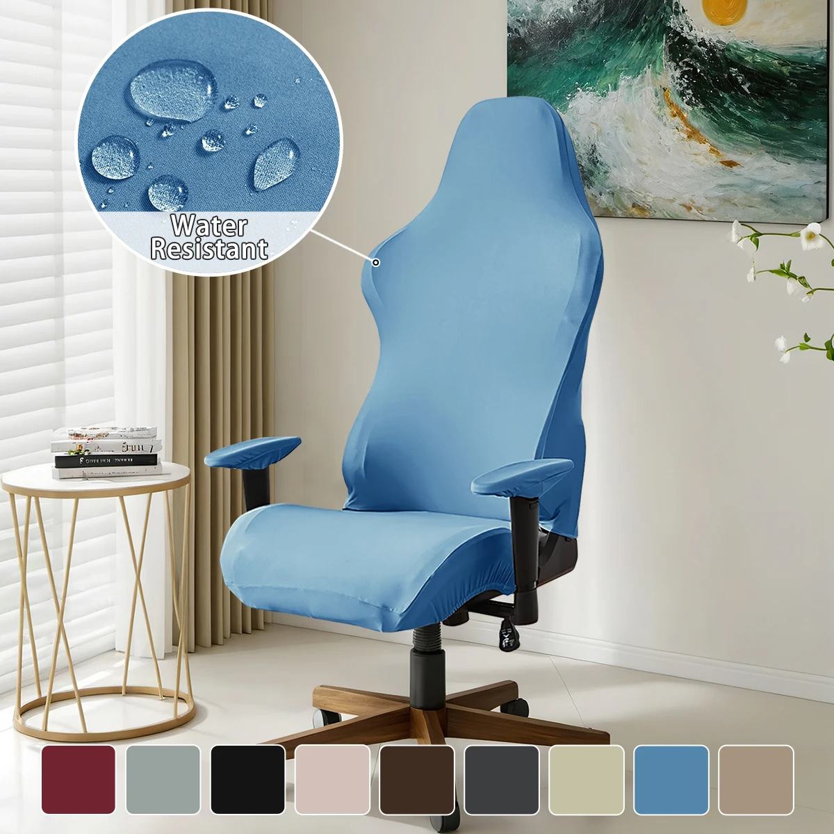 Set of 4 Durable Elastic Chair Covers for Gaming and Internet Cafe Chairs