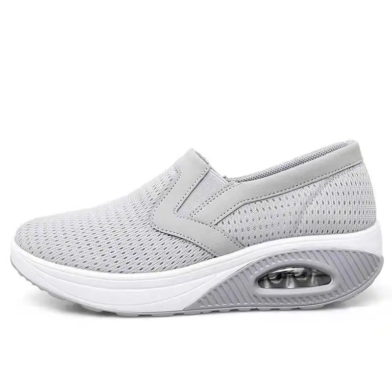 

2024 Women Breathable Mesh Shoes Fashion Platform Wedges Sneakers Female Outdoor Running Shoes Vulcanized Shoes Zapatillas Mujer