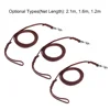 3Types Pet Dog Lead Leash Cowhide Leather Belt Braided Design Sturdy Durable Walking Running Training Safety Rope 3