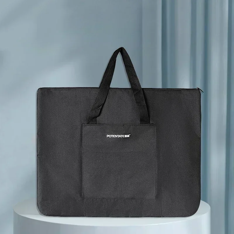 Grand portefeuille d'art léger et étanche en Dacron 4K/8K, fourre-tout noir, mallette de rangement pour affiche, croquis et dessin