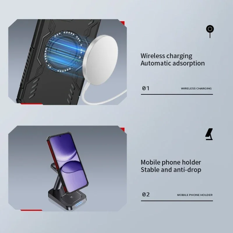 Advanced Heat Dissipation Protective Case with Lens Shield and Magnetic Wireless Charging