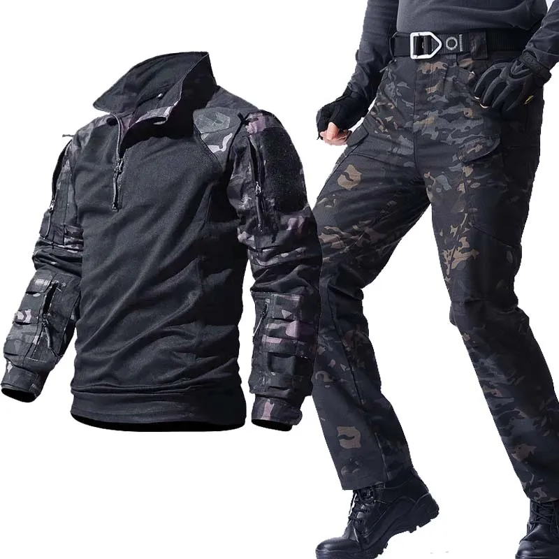 Ensemble pêche tactique complet avec poches multiples pour pêcheurs professionnels et passionnés