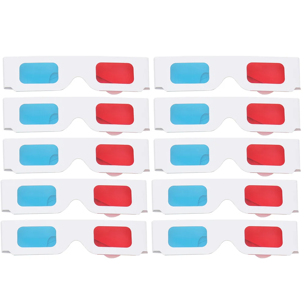 

Glasses 3D Red Movie Eyeglasses Blue Viewing Paper Anaglyph Refraction Cardboard Movies Cyan Game Style White Props Theater
