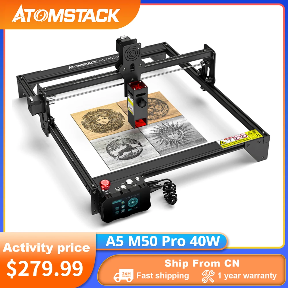 Laser Engraver Atomstack A5 M50 Pro 40w 30mm Focal Length Cutting Wood