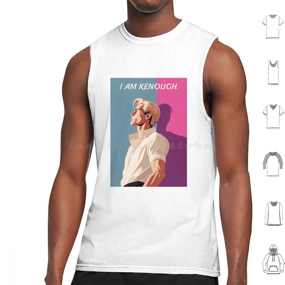 

I Am Kenough Tank Tops Vest Sleeveless I Am Kenough Ken Kenough Ryan Gosling Barbenheimer Movie Pink Movie I Am Enough Margot