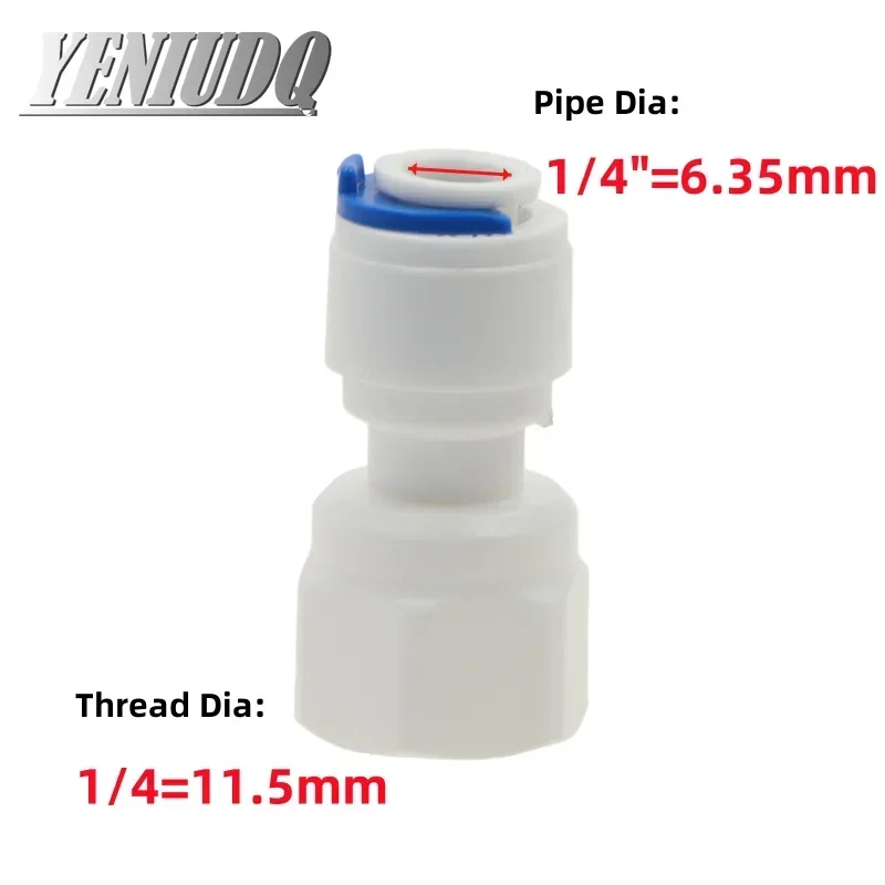 Plomberie Maison 10 Connecteurs Filtre à Eau - Raccord Rapide 1/4" à 1/2" - Pour Osmose Inverse Raccord Rapide Air Comprimé