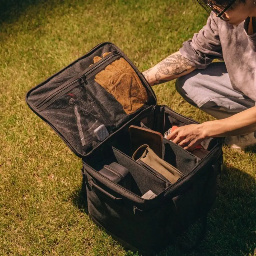 

Outdoor Camping Picnic Bag Storage Bag Picnic Hiking Meal Bag Large Storage Lamp Tableware Bag 캠핑가방 캠핑용품 Picnic Camping Supplies