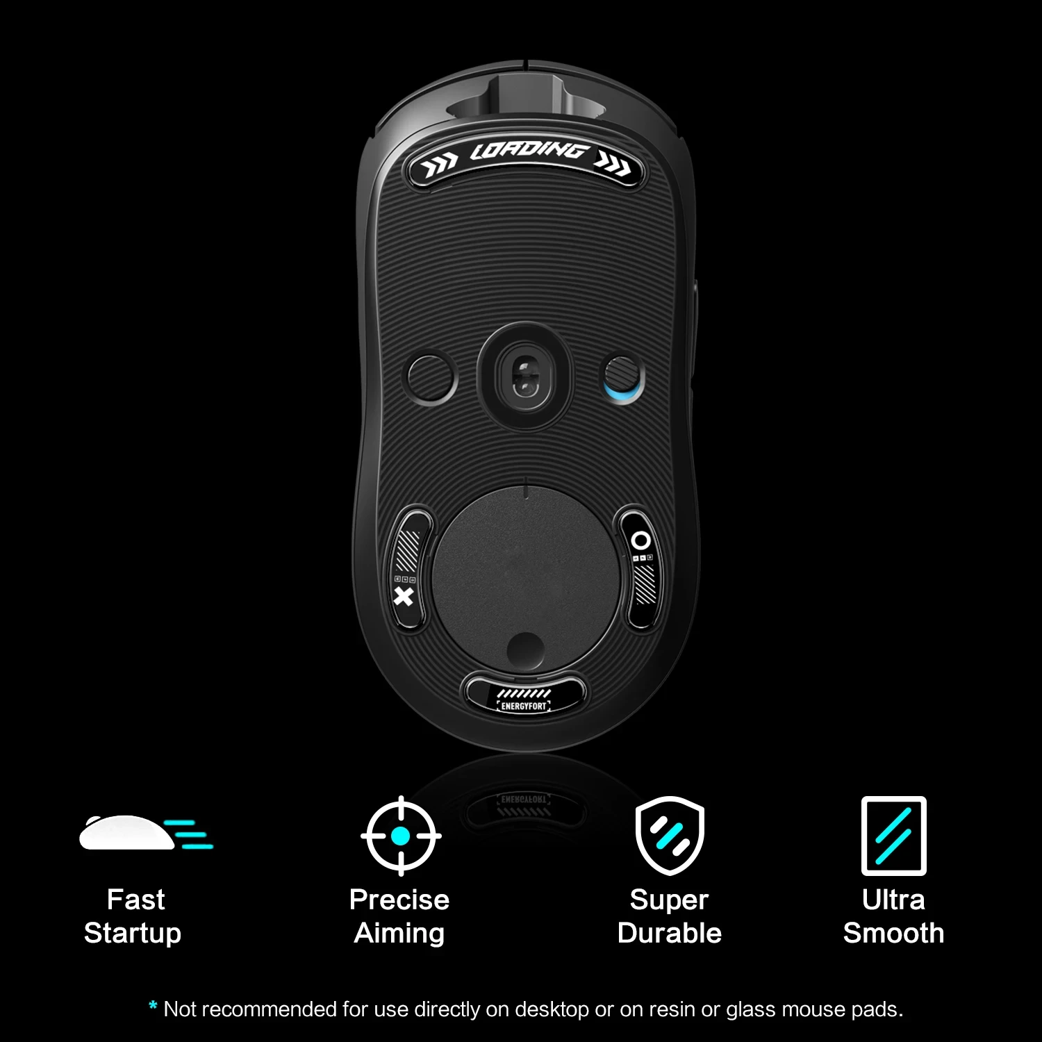 Ultra-Smooth Polished Mouse Feet Skates - Fast, Durable, and Long-Lasting Surface