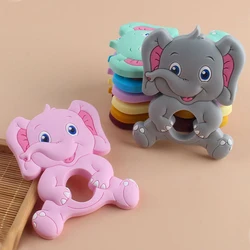 Mordedor de silicona con forma de elefante para bebé, cadena de chupete, collar, accesorios, juguetes de dentición, regalo, 1 unidad