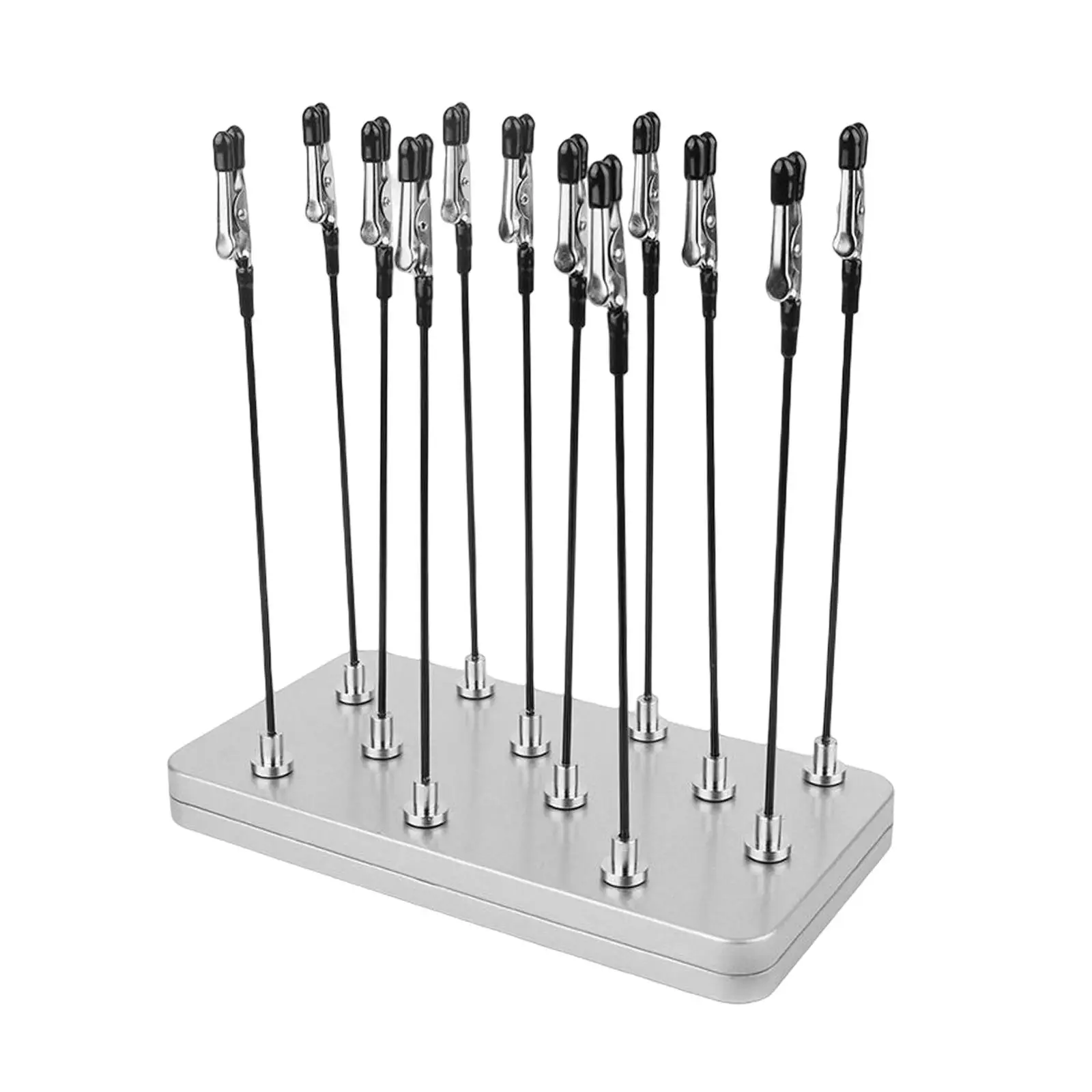 12x Alligator  with Storage Box Modeling Tool Set Painting Color Holder Clips Stick Airbrush Model Part Hobby Modeling