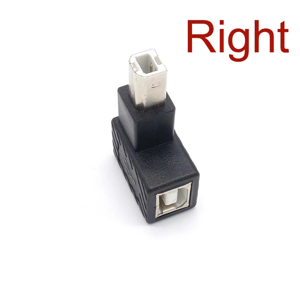 Up Down Left Right Angled 90 Degree USB 2.0 B Type Male to Female Extension Adapter for Printer Scanner Hard Disk case - 5