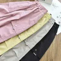Vêtements de printemps à la mode pour enfants, jogging Cargo, pantalon élastique à la cheville, pantalon décontracté, léger, respirant, tenue d'été tendance 2