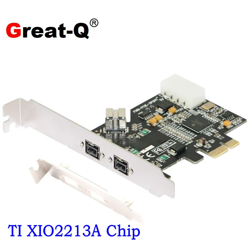 

PCIe 3 Ports 1394B 1394 Card Firewire 800 PCI-Express x1 Controller Card TI XIO2213AZAY Chipset For DV Camera HD Video Capture