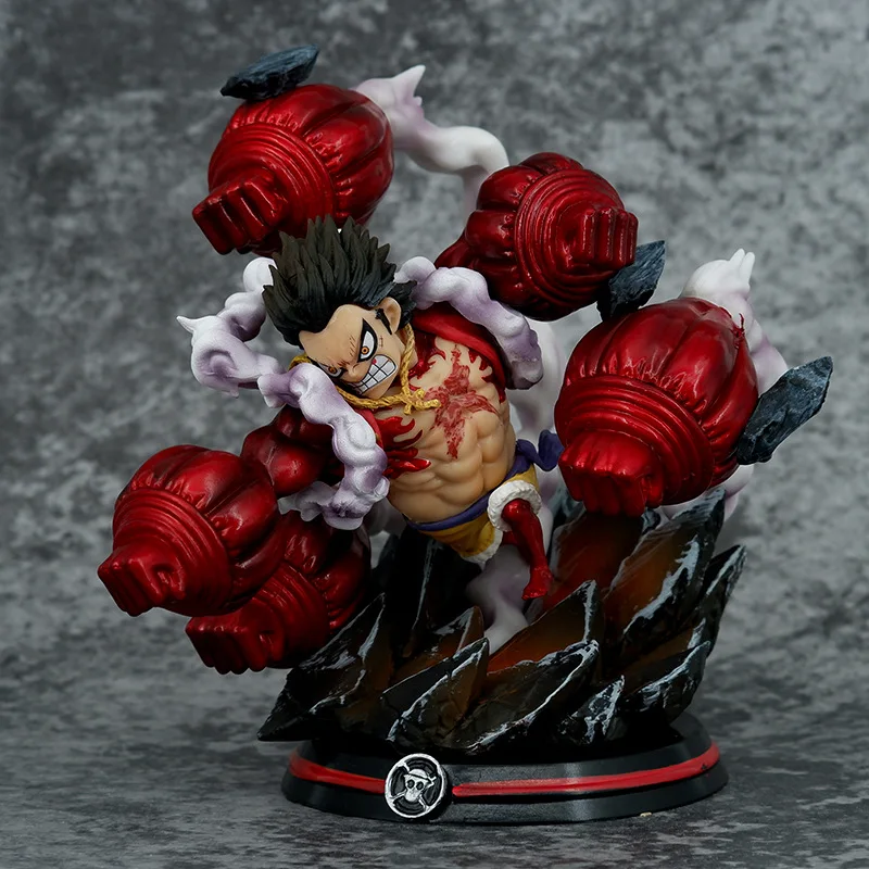 

14CM One Piece Gear 4 Luffy Figure Anime Figure Wcf Big Move Ape King Crow Cannon Gear 4 Luffy Crow Cannon Garage Kit Model Toys