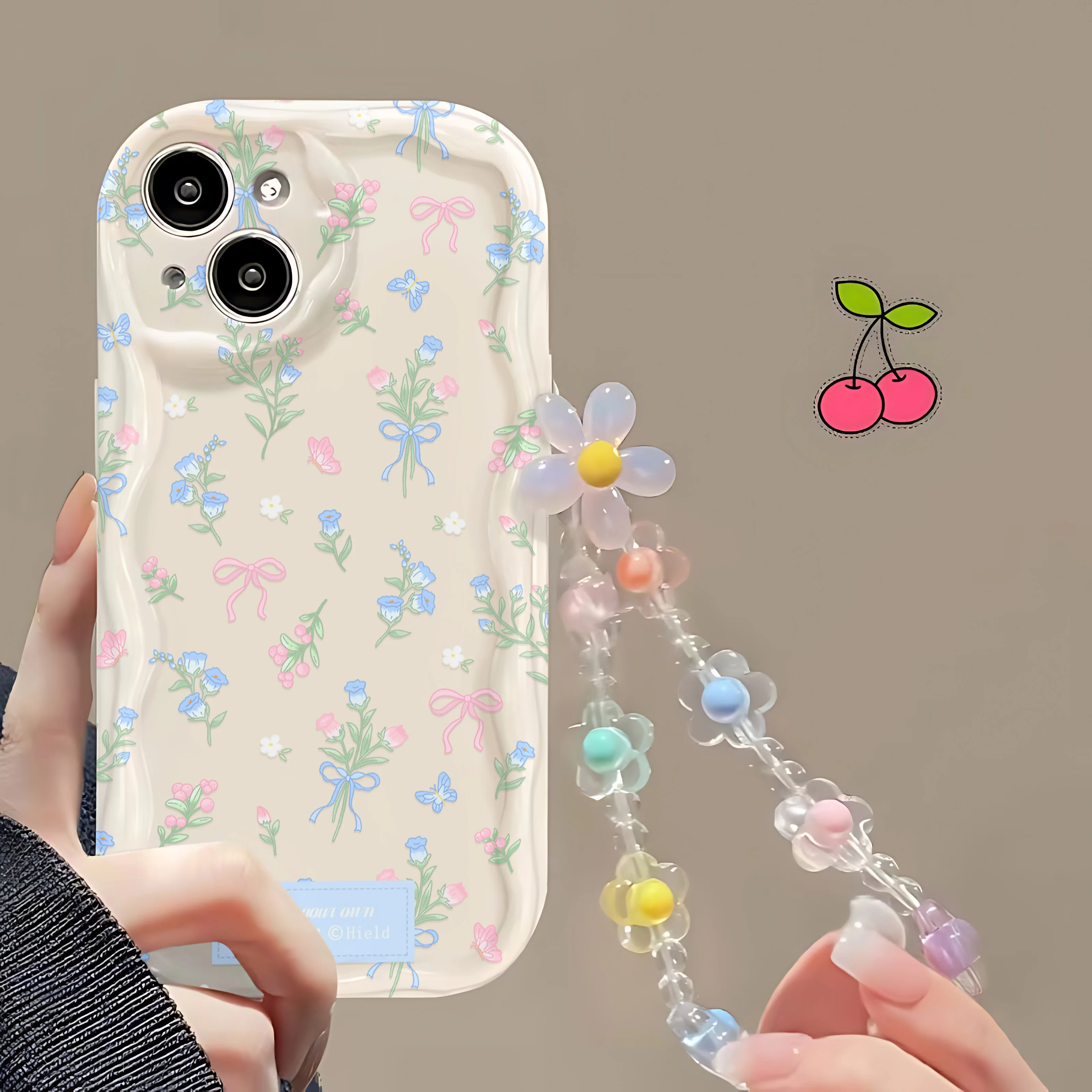 Chic Floral & Bracelet Design Phone Case - Stylish Protective Back Cover