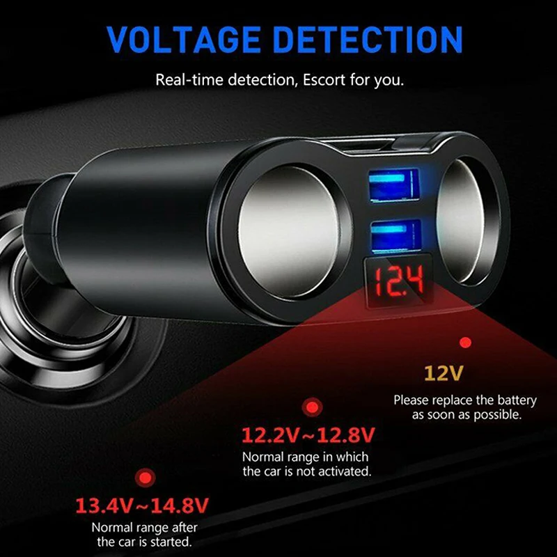   USB  ,  ڵ Ʈ SUV USB ø ÷  , ڵ ׼, ׸, 1 , 5V 2.4A