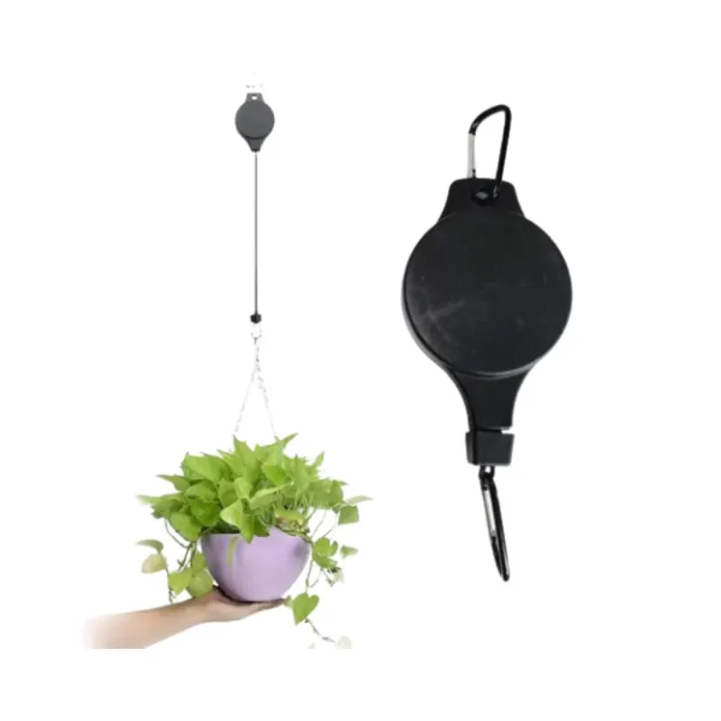 Plant Hanger Retractable Hanging Baskets Pulley Adjustable Potted Plants Hanger Telescopic Flowerpot Hook for Garden Hanging Plant plant hanger