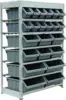Bin Rack Storage System Heavy Duty Steel Rack Organizer Shelving Unit w/ 22 Plastic Bins in 6 tiers 1