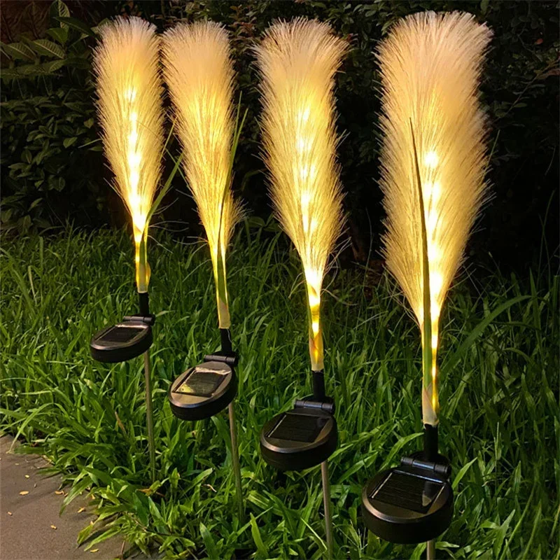Solar Lights Outdoor Led Reed Lights Waterproof Solar Powered Landscape Lawn Lamp Christmas Fairy Light for Garden Decoration