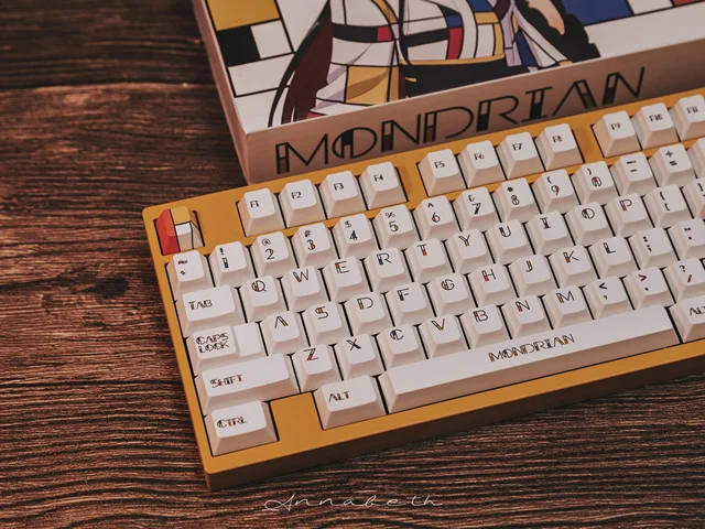 Momoka Mondrian Keycaps 156 Key Sublimation Pbt Keycap mechanische 