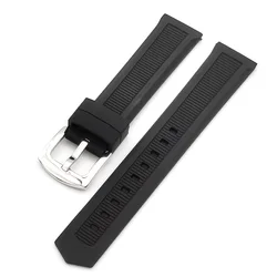 Premium Black Soft Silicone Watchband for Sport Diving - Unisex Strap Bracelet (Black)