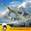 Volantex New Spitfire RC Plane EPP 400mm Wingspan RC Fighter One Key Aerobatic 2.4G 4CH RTF Warbird Plane 4